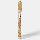 VITRUVIAN MAN Antiek Parchment Red Ruby Monogram Case-Mate iPhone Case (Achterkant / Rechts)