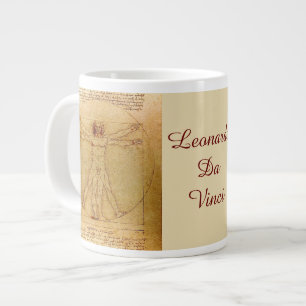 Vitruvian Man door Leonardo Da Vinci Grote Koffiekop