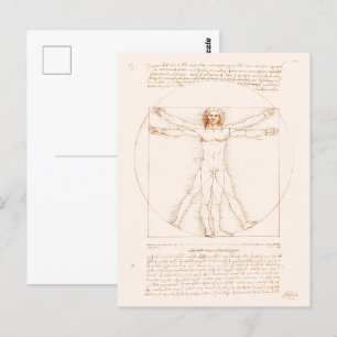 Vitruvian Man Leonardo da Vinci Briefkaart