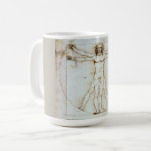 Vitruvian Man par Leonardo da Vinci Coffee Mug (Devant gauche)