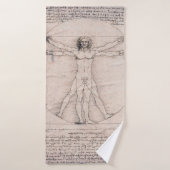 Vitruvian Man Vitruvian Man, Leonardo da Vinci (Serviette de bain)