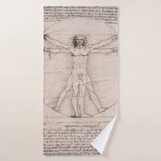 Vitruvian ManVitruvian Man, Leonardo da Vinci Badhanddoek (Badhanddoek)