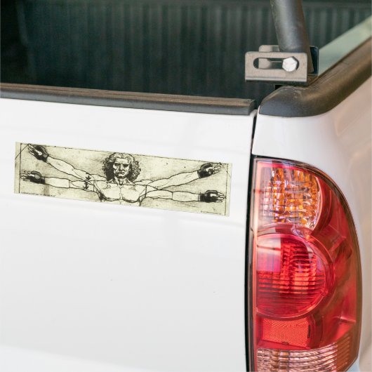 Vitruvian MMA Man Bumpersticker (Op Truck)