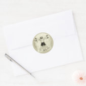 Vitruvian MMA Man Ronde Sticker (Envelop)