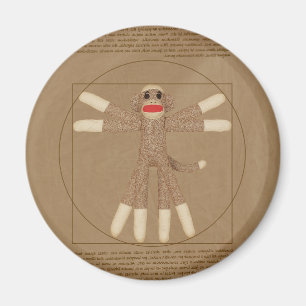 Vitruvian Monkey Magnet Magneet