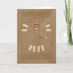 Vitruvian Monkey wenskaart Kaart