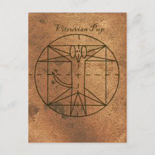 Vitruvian Pup Briefkaart