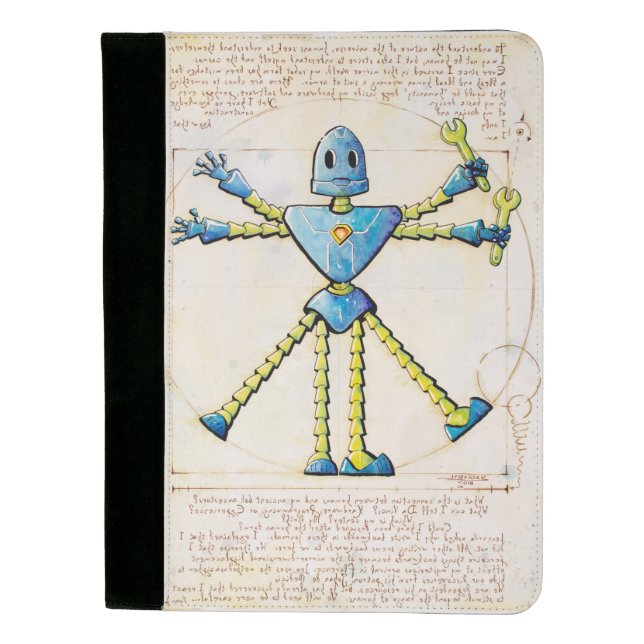 Vitruvian Robot Padfolio (Voorkant)