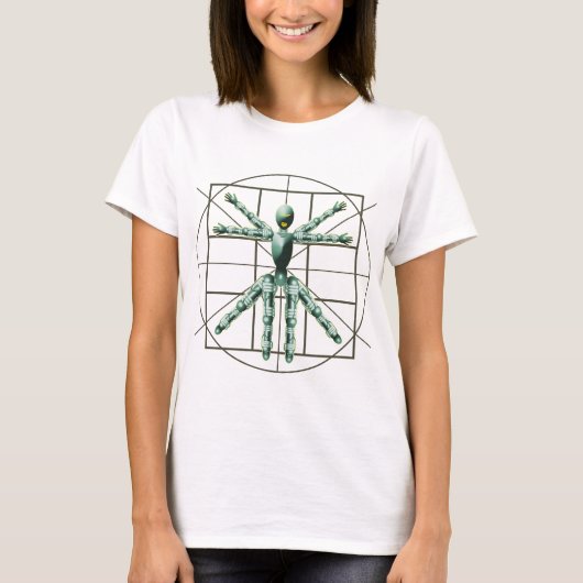 Vitruvian Robot T-shirt (Voorkant)