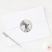 Vitruvian Skeleton Ronde Sticker (Envelop)