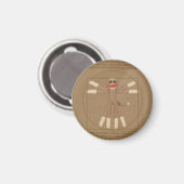 Vitruvian Sock Monkey Magnet (personnalisable) (Recto/Verso)
