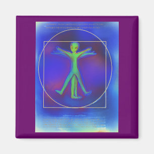 Vitruvian Space Alien magnet Magneet
