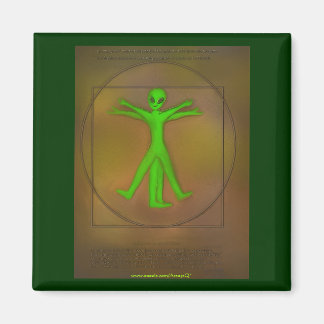 Vitruvian Space Alien v2 magneet