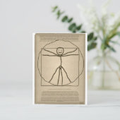 Vitruvian Stickman Briefkaart (Staand voorkant)