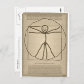 Vitruvian Stickman Briefkaart (Voorkant / Achterkant)