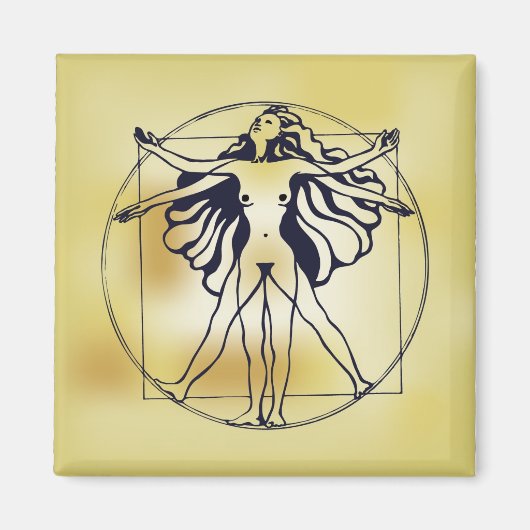 Vitruvian Woman Magneet (Voorkant)