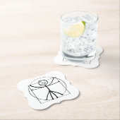 Vitruvius en Vitruviusman. Leonardo da Vinci.  Kartonnen Onderzetters (Insitu)