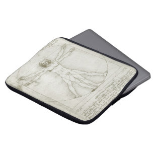 Vitruviusman van Leonardo da Vinci Laptop Sleeve