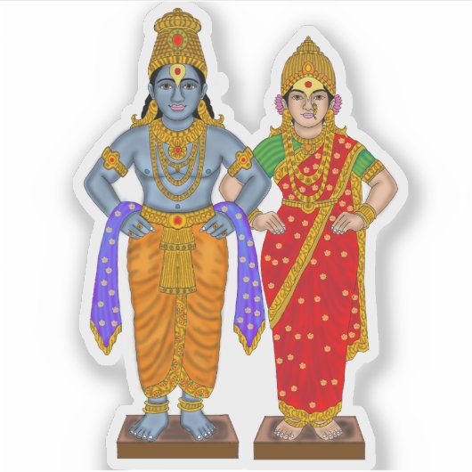 Vitthal Rukmini Sticker (Devant)