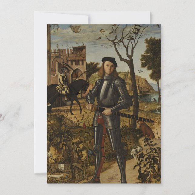 Vittore Carpaccio - Jonge ridder in een landschap (Voorkant)