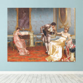 Vittorio Reggianini - De gitaar: Canvas Art Print (Insitu (Houten vloer))
