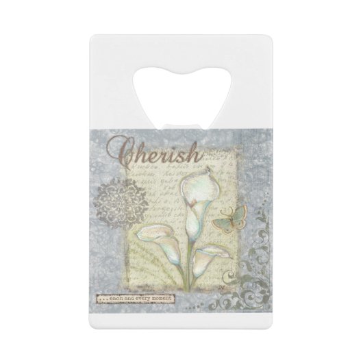 VIV21 Word 2 Cherish.tif Kredietkaart Flessenopener (Voorkant)