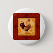 VIV53 Rooster 1.tif Ronde Button 5,7 Cm (Voorkant)