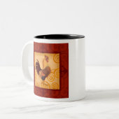 VIV53 Rooster 1.tif Tweekleurige Koffiemok (Voorkant links)