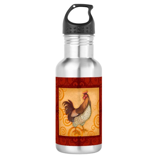 VIV56 Rooster 4.tif Waterfles (Voorkant)