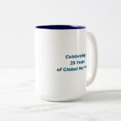 VIV Mug du 25e anniversaire - Deux tons - Marine (Devant droit)