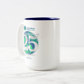 VIV Mug du 25e anniversaire - Deux tons - Marine (Devant gauche)