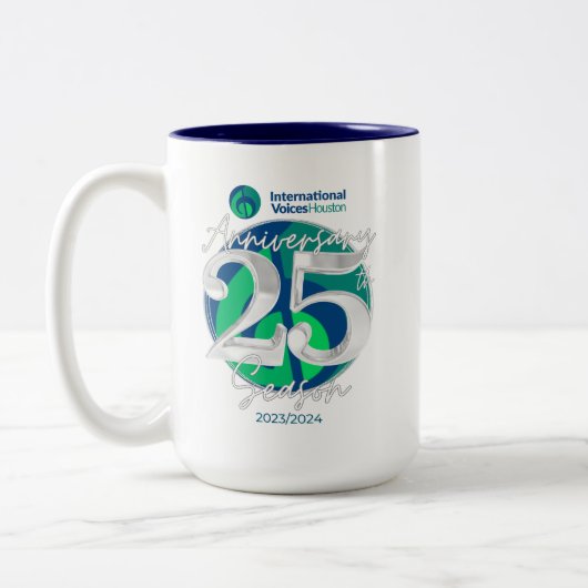 VIV Mug du 25e anniversaire - Deux tons - Marine (Gauche)