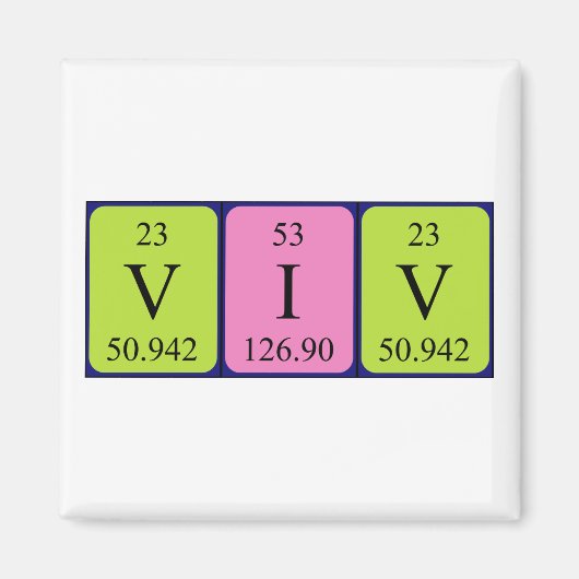 Viv periodiek tabelnaam magneet (Voorkant)