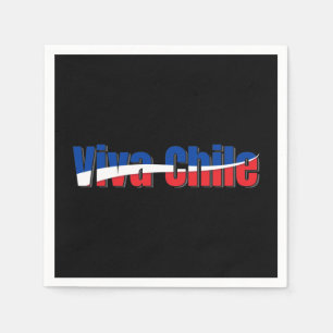 Viva Chili Patriottische Land Vlag Typografie Servet
