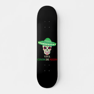 VIVA CINCO DE MAYO grappig cadeauidee van een skul Skateboard