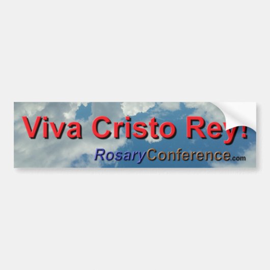 Viva Cristo Rey. Bumpersticker (Voorkant)