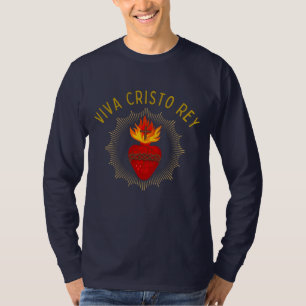 Viva Cristo Rey katholieke critici Sacred Heart T-shirt