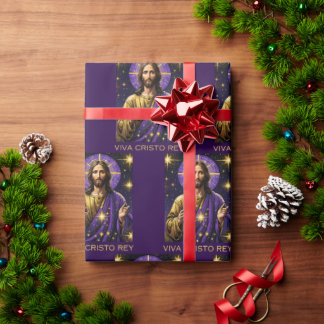 Viva Cristo Rey Katholieke Jezus Christus de Konin Cadeaupapier