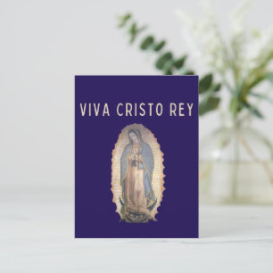 Viva Cristo Rey Onze Lieve Vrouw van Guadalupe Kat Briefkaart