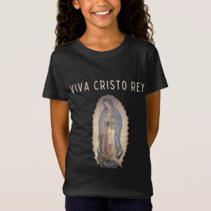 Viva Cristo Rey Onze Lieve Vrouw van Guadalupe Kat T-shirt