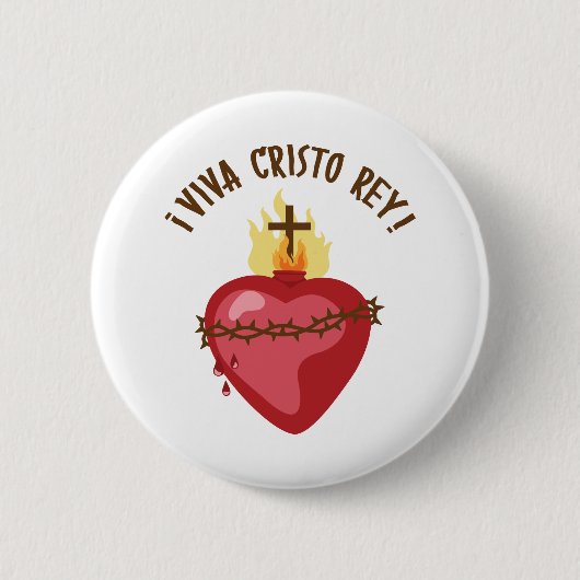 Viva Cristo Rey Ronde Button 5,7 Cm (Voorkant)