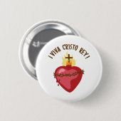 Viva Cristo Rey Ronde Button 5,7 Cm (Voorkant /achterkant)
