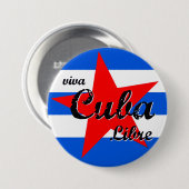 Viva Cuba Libre Ronde Button 7,6 Cm (Voorkant /achterkant)