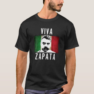 Viva Emiliano Zapata Mexicaanse vlag Patriottische T-shirt