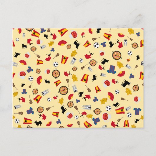 Viva España - briefkaart met culturele elementen (Voorkant)