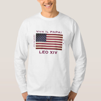 Viva Il Papa Pope LEO XIV T-shirt met lange mouwen