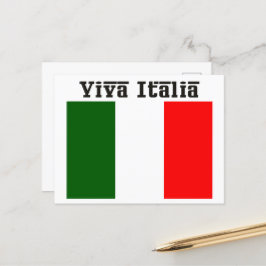 Viva Italia en Italiaanse vlag Briefkaart