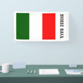Viva Italia en Italiaanse vlag Spandoek (Beurs)