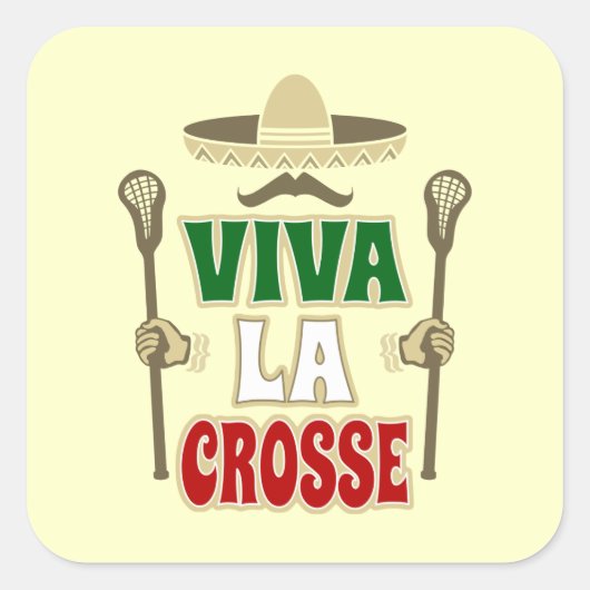 VIVA LA CROSS VIERKANTE STICKER (Voorkant)