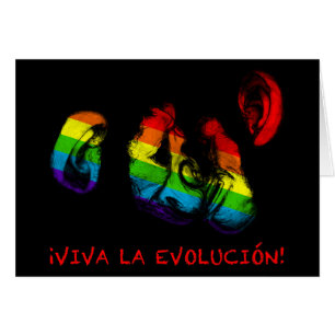 viva la evolucion ! chimpanzés arc-en-ciel